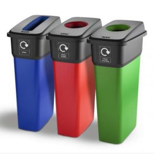 Executive Recycling Bins in IML Finish - 55 Litre